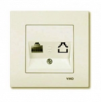 Розетка компьютерная (UTP, Cat5e) Karre - кремовый