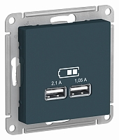 Розетка USB Atlas - изумруд