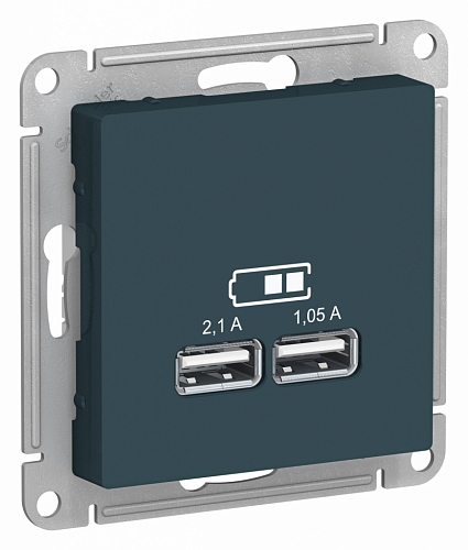 Розетка USB Atlas - изумруд