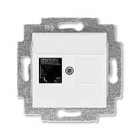Розетка компьютерная RJ45 6e+заглушка Levit - белый