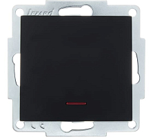 Выключатель с подсветкой Lezard Vesna - чёрный бархат