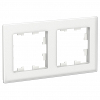Рамка 2 поста Atlas Nature - матовый белый