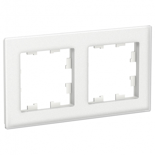 Рамка 2 поста Atlas Nature - матовый белый