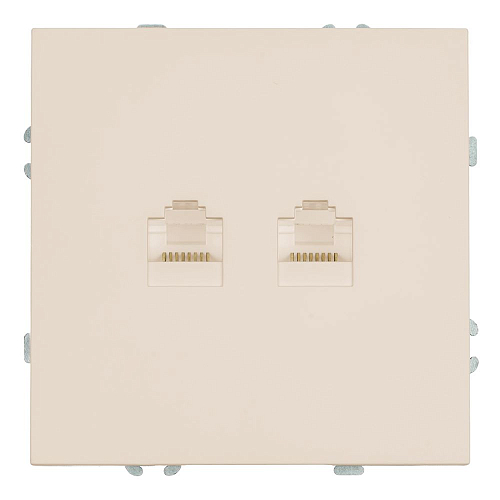 Розетка RJ-45 двойная Stekker Эмили - кашемир Розетка RJ-45 двойная Stekker Эмили - кашемир