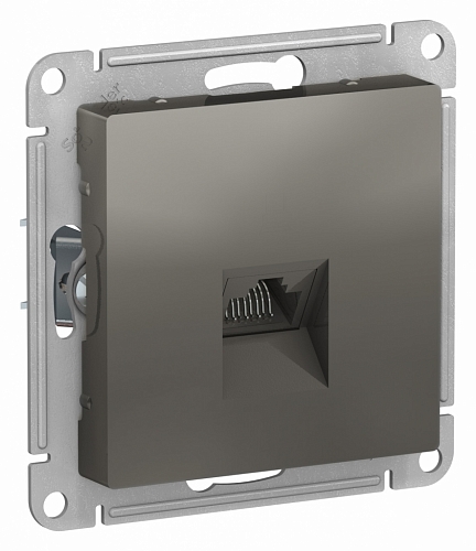 Розетка компьютерная Atlas - сталь