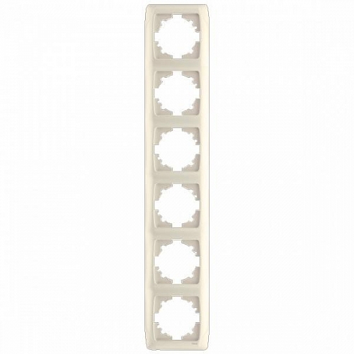 Рамка на 6 позиций Carmen - кремовый