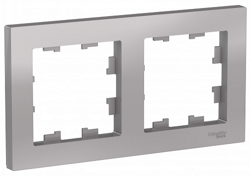 Рамка 2-ая Atlas - алюминий