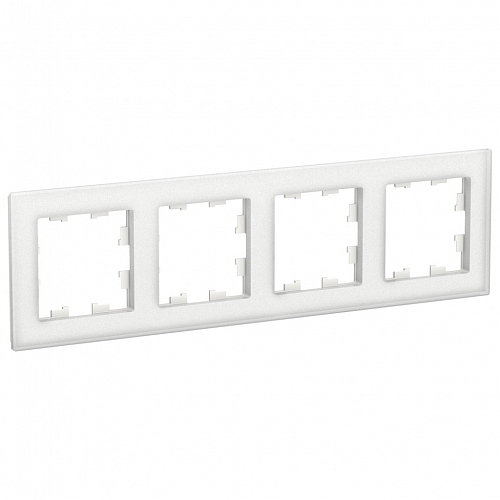 Рамка 4 поста Atlas Nature - матовый белый