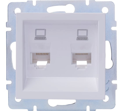 Двойная компьютерная розетка Lezard Vesna