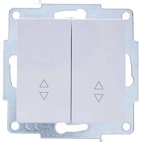 Выключатель двухклавишный проходной Lezard Vesna