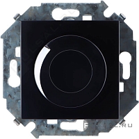 Светорегулятор поворотно-нажимной проходной, 500Вт SIMON 15 - чёрный