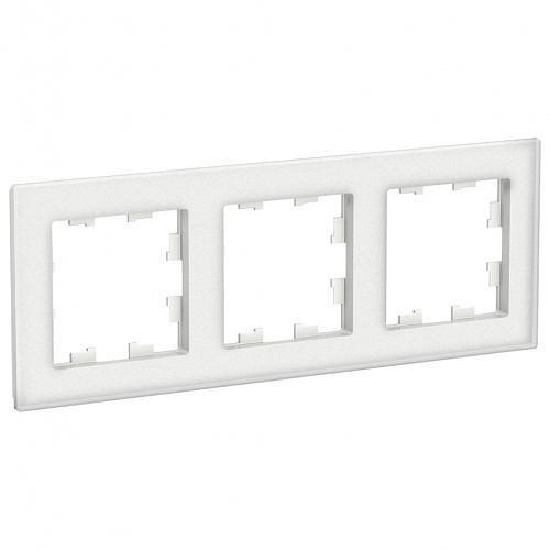 Рамка 3 поста Atlas Nature - матовый белый