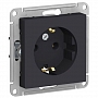 Розетка с заземлением Atlas - карбон Розетка с заземлением Atlas - карбон