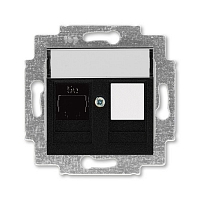 Розетка компьютерная RJ45 5e+заглушка Levit - антрацит