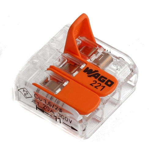 Клемма прозрачная 3 лапки WAGO Клемма прозрачная 3 лапки WAGO