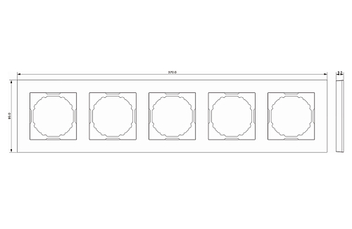 A07 Donel - Рамка 5-я цвет глянцевый белый