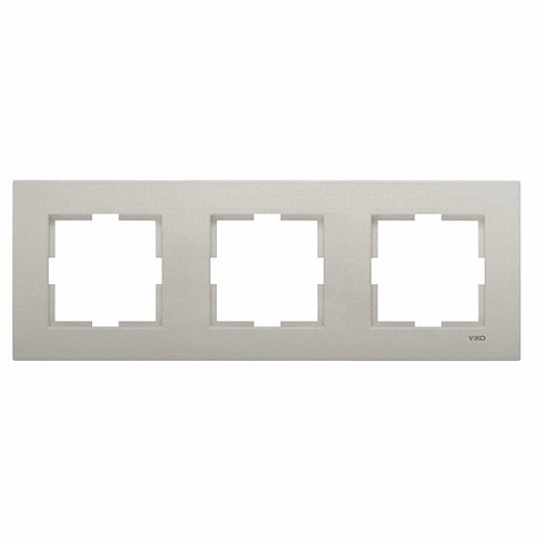 Рамка на 3 позиции Novella - серебро