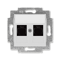 Розетка компьютерная двойная 2xRJ45 Levit - серый