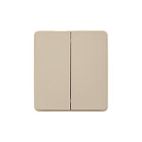 Выключатель 2 клавишный Шелк Kranz Miele Round