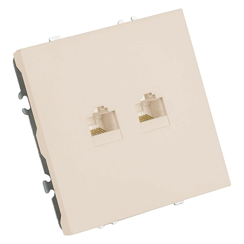 Розетка RJ-45 двойная Stekker Эмили - кашемир Розетка RJ-45 двойная Stekker Эмили - кашемир