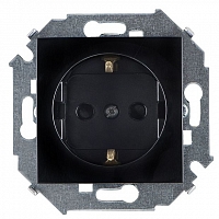 Розетка с заземлением SIMON 15 - чёрный