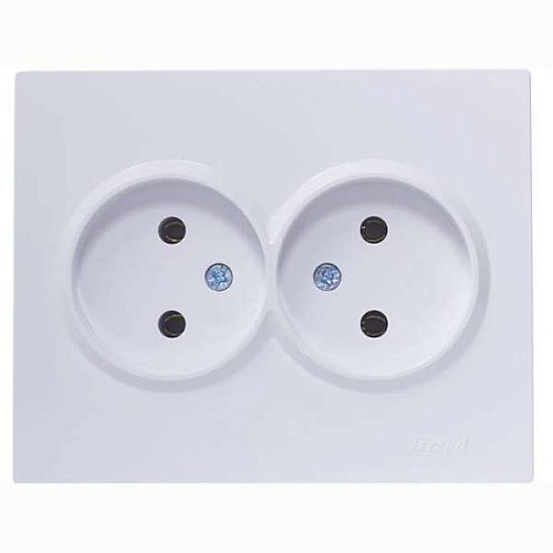 Розетка двойная без заземления Lezard Vesna Розетка двойная без заземления Lezard Vesna