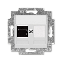 Розетка компьютерная RJ45+заглушка Levit - серый