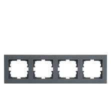 Рамка на 4 позиции Lezard Vesna - Графит