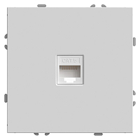Розетка компьютерная RJ-45 Stekker Эмили - белый фарфор