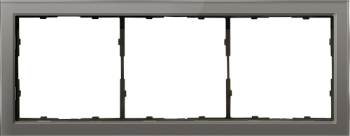 Рамка 3-я стекло R98 Glass - цвета сталь