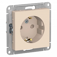 Розетка с заземлением Atlas - бежевый