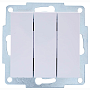 Выключатель трёхклавишный Lezard Vesna