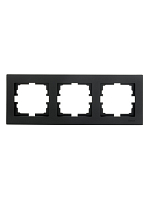 Рамка горизонтальная  на 3 позиции  Lezard Vesna - Чёрный бархат