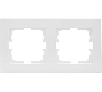 Рамка на 2 позиции горизонтальная Lezard Vesna - Белый