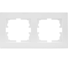 Рамка на 2 позиции горизонтальная Lezard Vesna - Белый