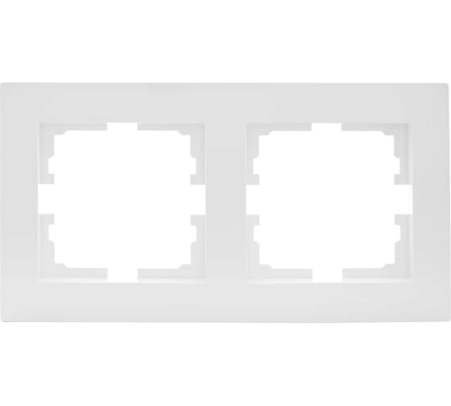 Рамка на 2 позиции горизонтальная Lezard Vesna - Белый