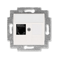 Розетка информационная RJ45 6e+заглушка Levit - жемчуг