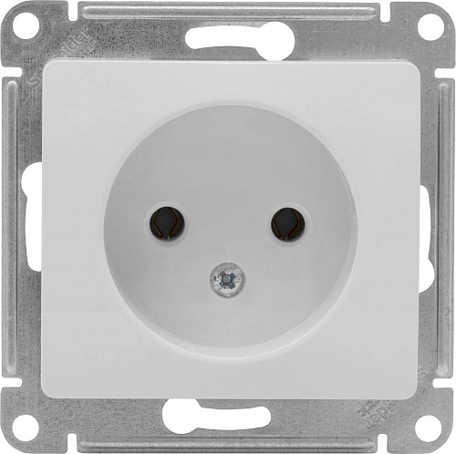 Розетка без заземления Atlas - белый