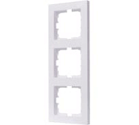 Рамка на 3 позиции вертикальная Lezard Vesna - Белая