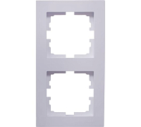 Рамка на 2 позиции вертикальная Lezard Vesna - Белый