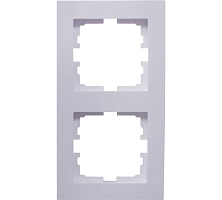 Рамка на 2 позиции вертикальная Lezard Vesna - Белый