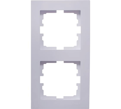 Рамка на 2 позиции вертикальная Lezard Vesna - Белый