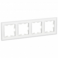 Рамка 4 поста Atlas Nature - белое стекло
