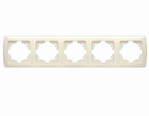 Рамка на 5 позиций Carmen - кремовый Рамка на 5 позиций Carmen - кремовый