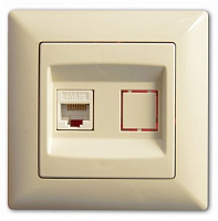 Розетка компьютерная (UTP, Cat5e) Visage - беж