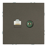 Розетка TV + RJ-45 Stekker Эмили - антрацит