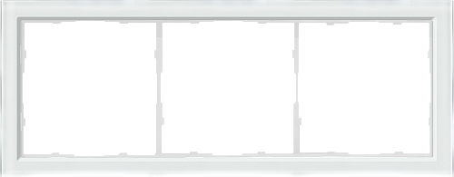 Рамка 3-я R98 Glass - белое стекло