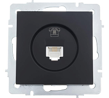 Розетка телефонная Lezard Vesna - чёрный бархат