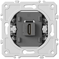 Розетка HDMI 2.0a черный  разъем Type A 180° 4K  Full HD @ 60 Hz 3D HDR механизм Donel A07 S08